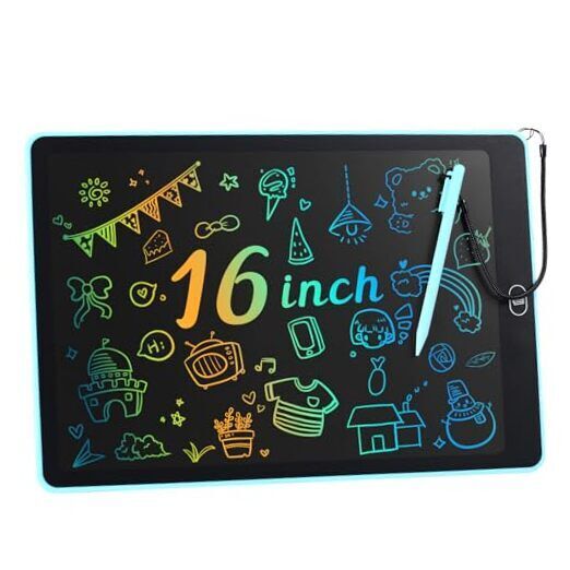 16 Inch LCD Writing Tablet for Kids Adults,Colorful Drawing Pad Doodle Board 