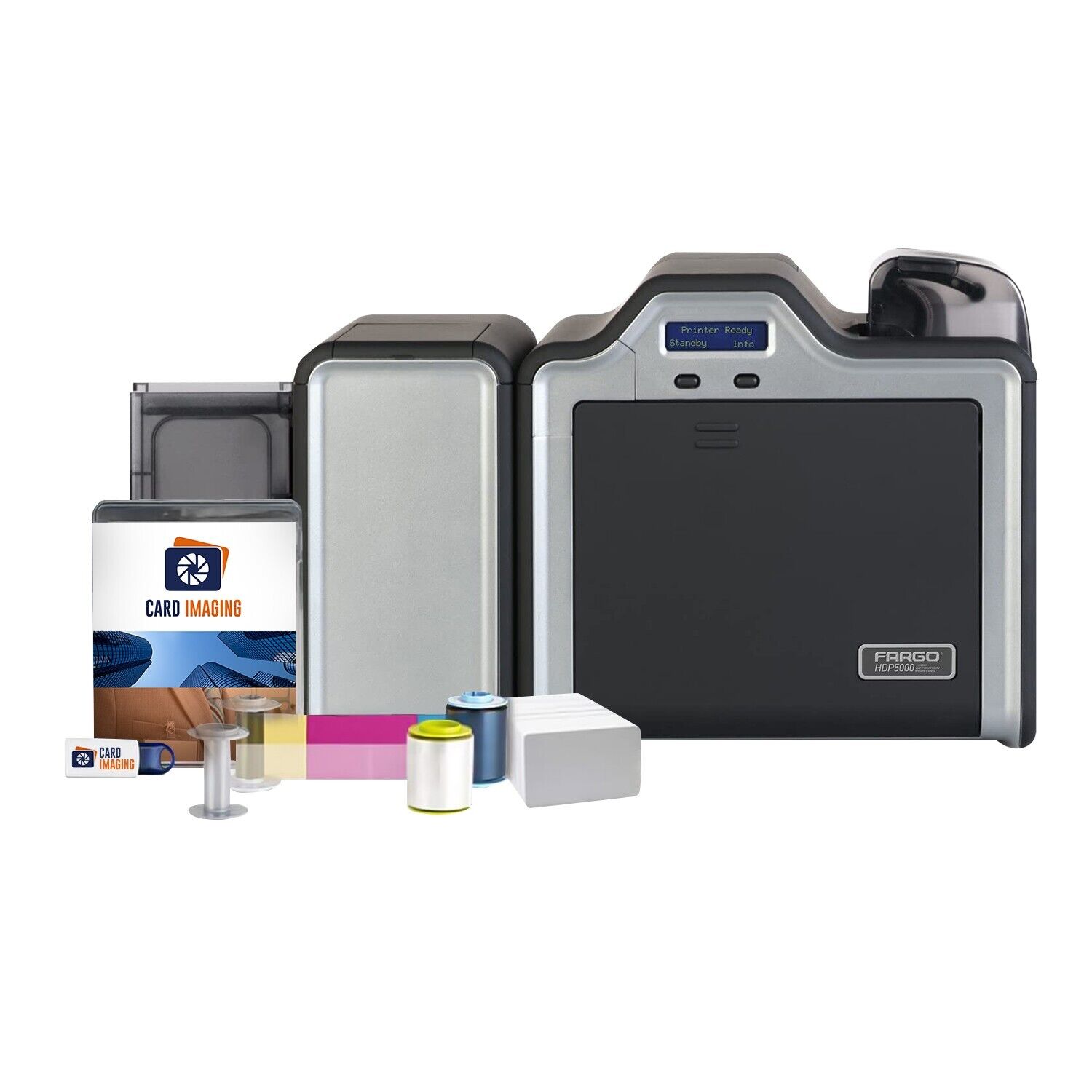 Fargo HDP5000 Dual Side ID Card Printer Bundle (100-Day Warranty)