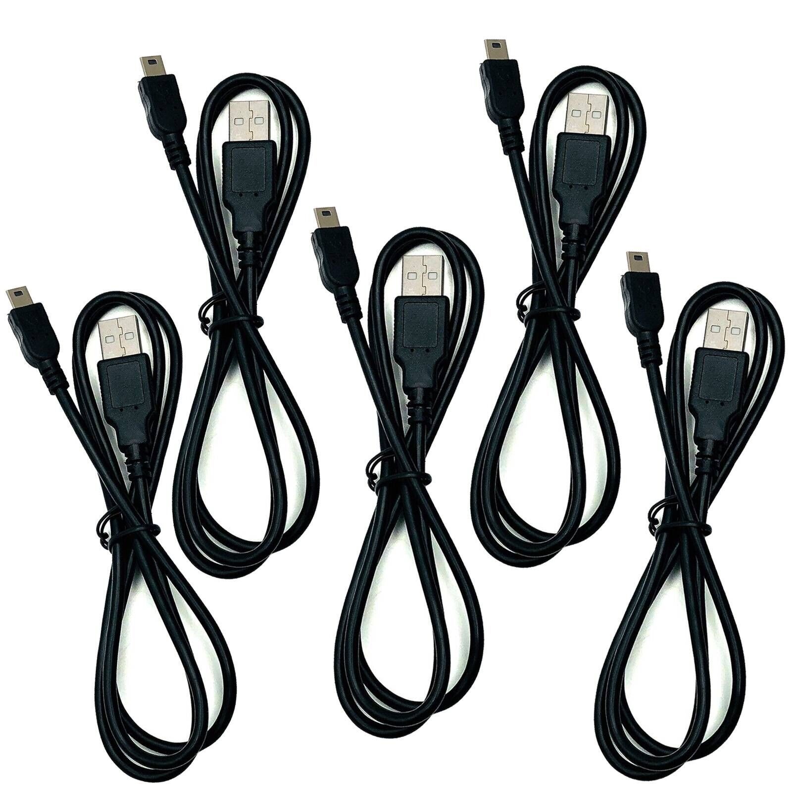 Lot of 5 Quality Monoprice PID 3896 USB A to Mini-B5-03 Cable 3 Foot Long