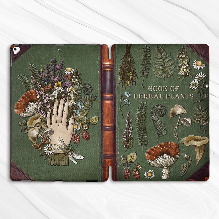 Book Of Herbal Plants Vintage Case For iPad 10.2 Air 3 4 5 Pro 9.7 11 12.9 Mini