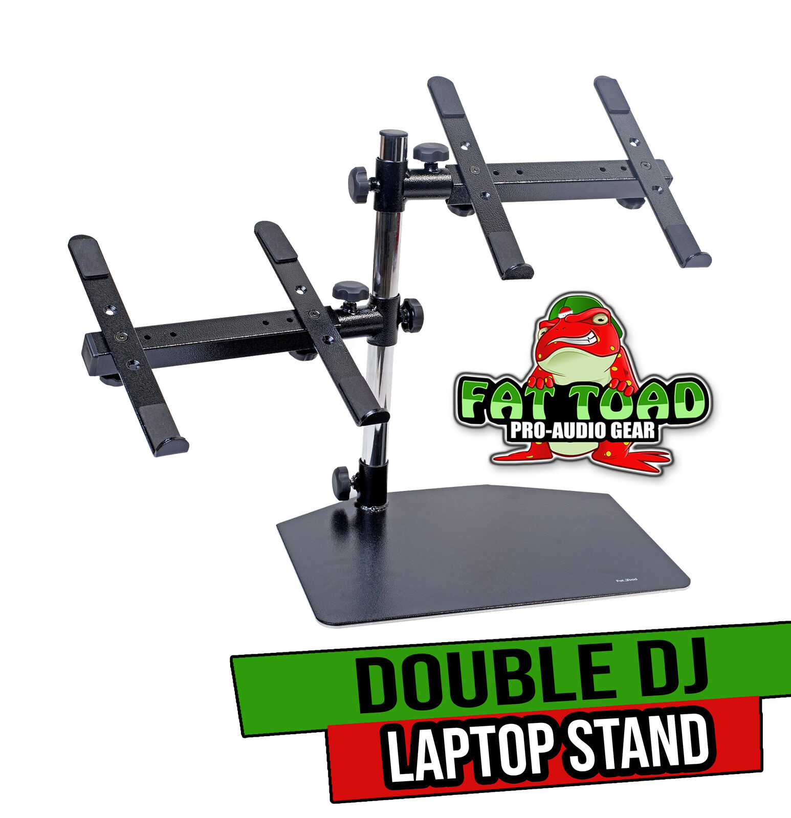 Double DJ Laptop Stand by FAT TOAD | 2 Tier PC Table Holder | Portable Computer