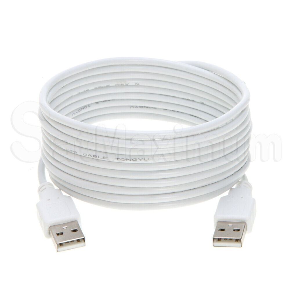 USB 2.0/3.0 Cable Type A Male to A Male High-Speed Data Transfer Charger Cord