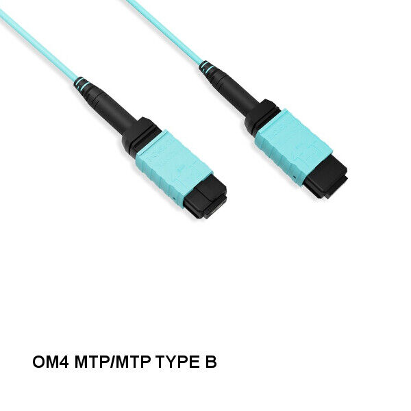 Kentek 2 Meter MTP Type B OM4 50/125 Multi-Mode 12 Fibers Trunk Cable OFNP MPO