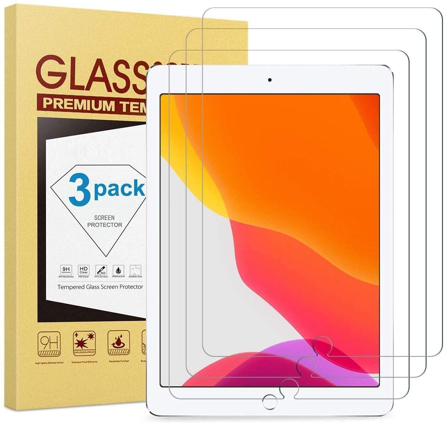 3x Tempered GLASS Screen Protector For iPad 9.7 2 Mini 4 Pro Air 3rd 4th 5th 6th