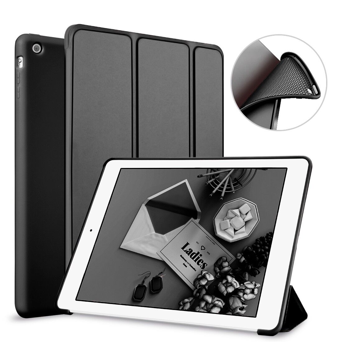 For iPad 5/6/7/8/9th 10.2 Air 5/4 Mini Pro 11 Magnetic Silicone Smart Case Cover