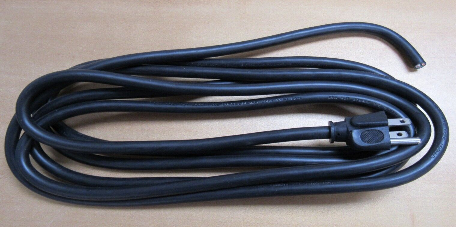 14x 12Ft 14 Gauge 3 Prong NEMA 5-15P to Leads AC Power Cord Cable 148 Inches