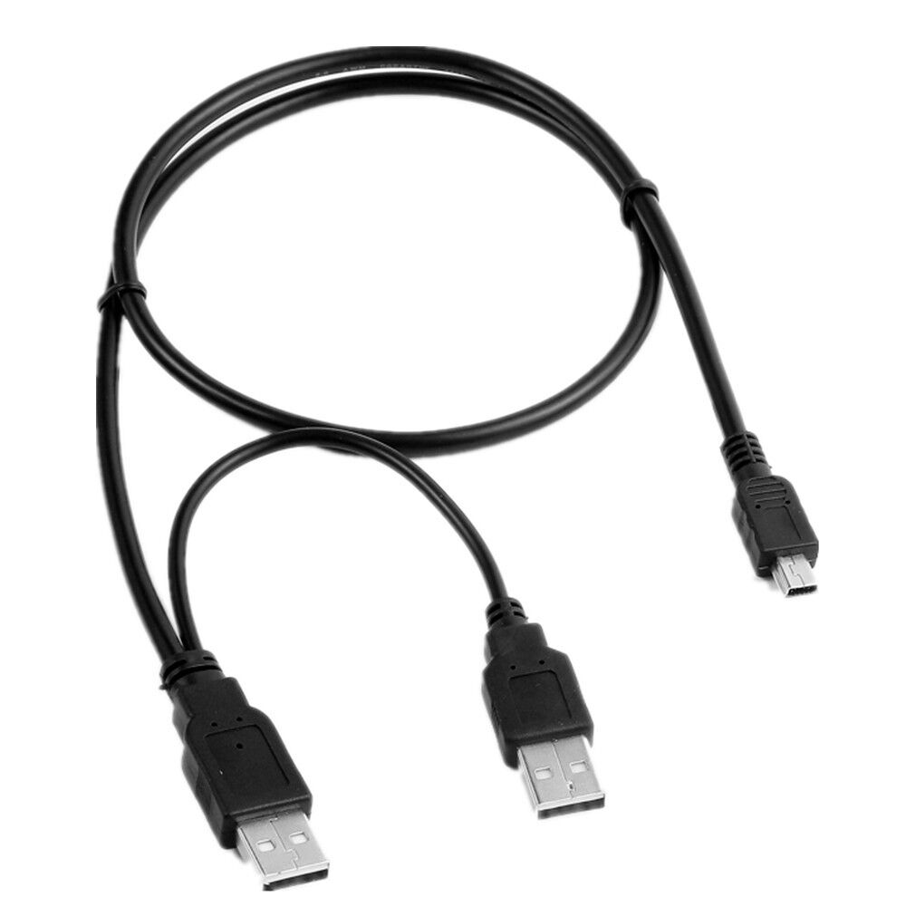 USB Y PC Power Charger +Data SYNC Cable Cord For Garmin GPS Aera 500 510 550 560
