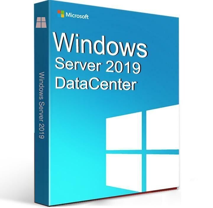 Windows Server 2019 Datacenter Edition with 50 CALs. Retail License, English.