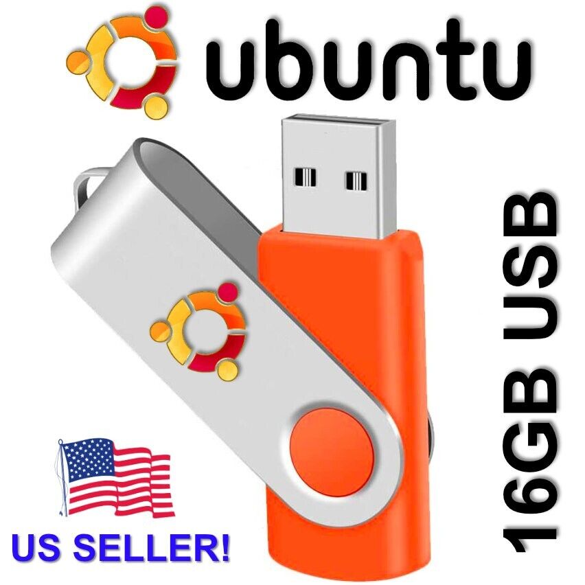 Ubuntu Linux 23.10 Newest Version BOOTABLE/LIVE 16GB USB Flash Drive 