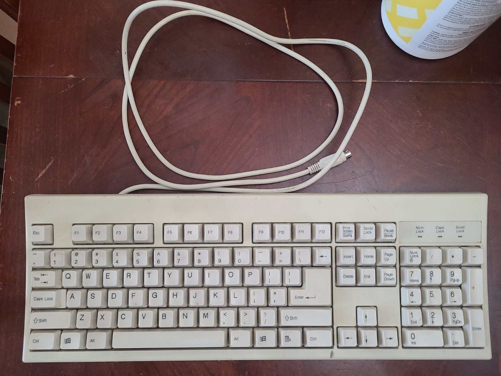 Vintage Chicony KB 2961 Mechanical Keys Keyboard Typing White Office Pc Computer