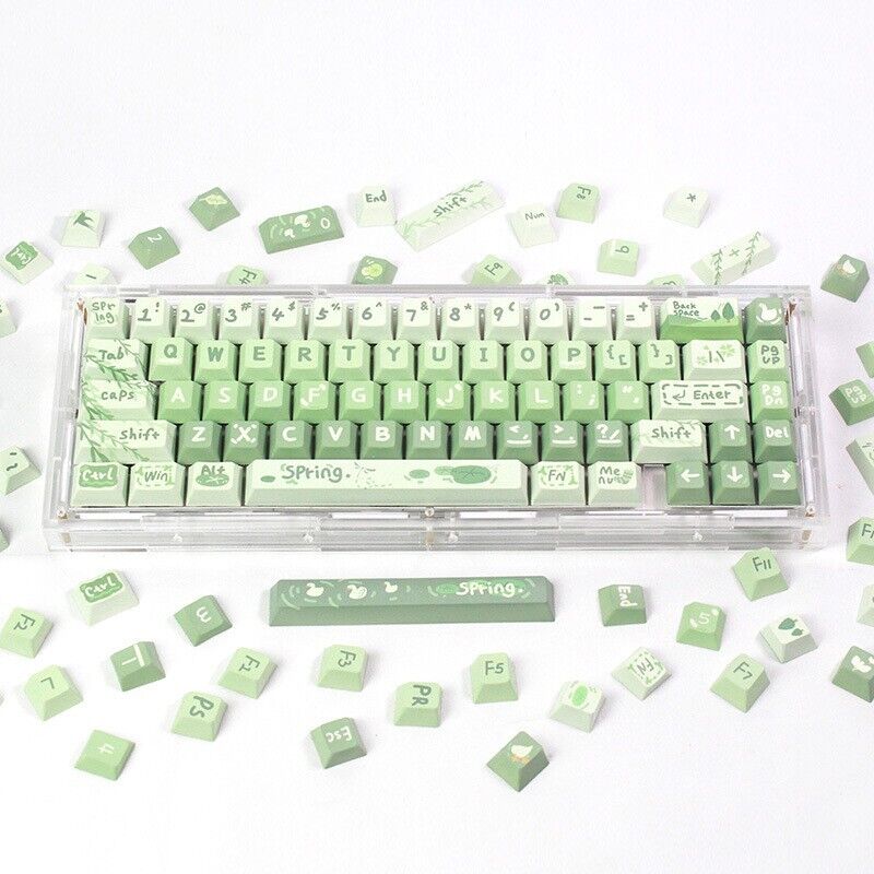 Green Spring pbt Keycap Set for Mechanical Keyboard Cherry Profile