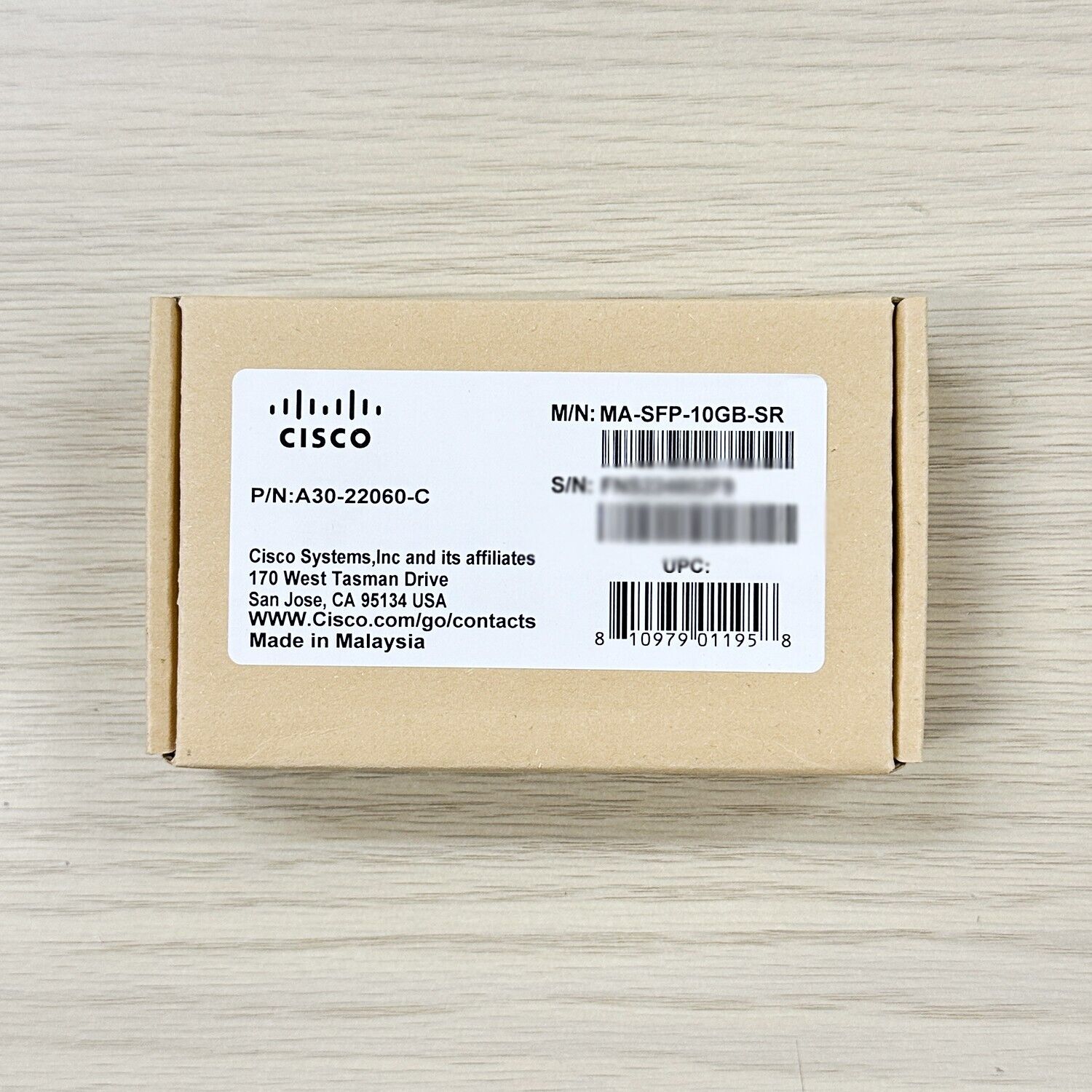 Cisco Meraki MA-SFP-10GB-SR 10GBASE-SR SFP+ Transceiver Module