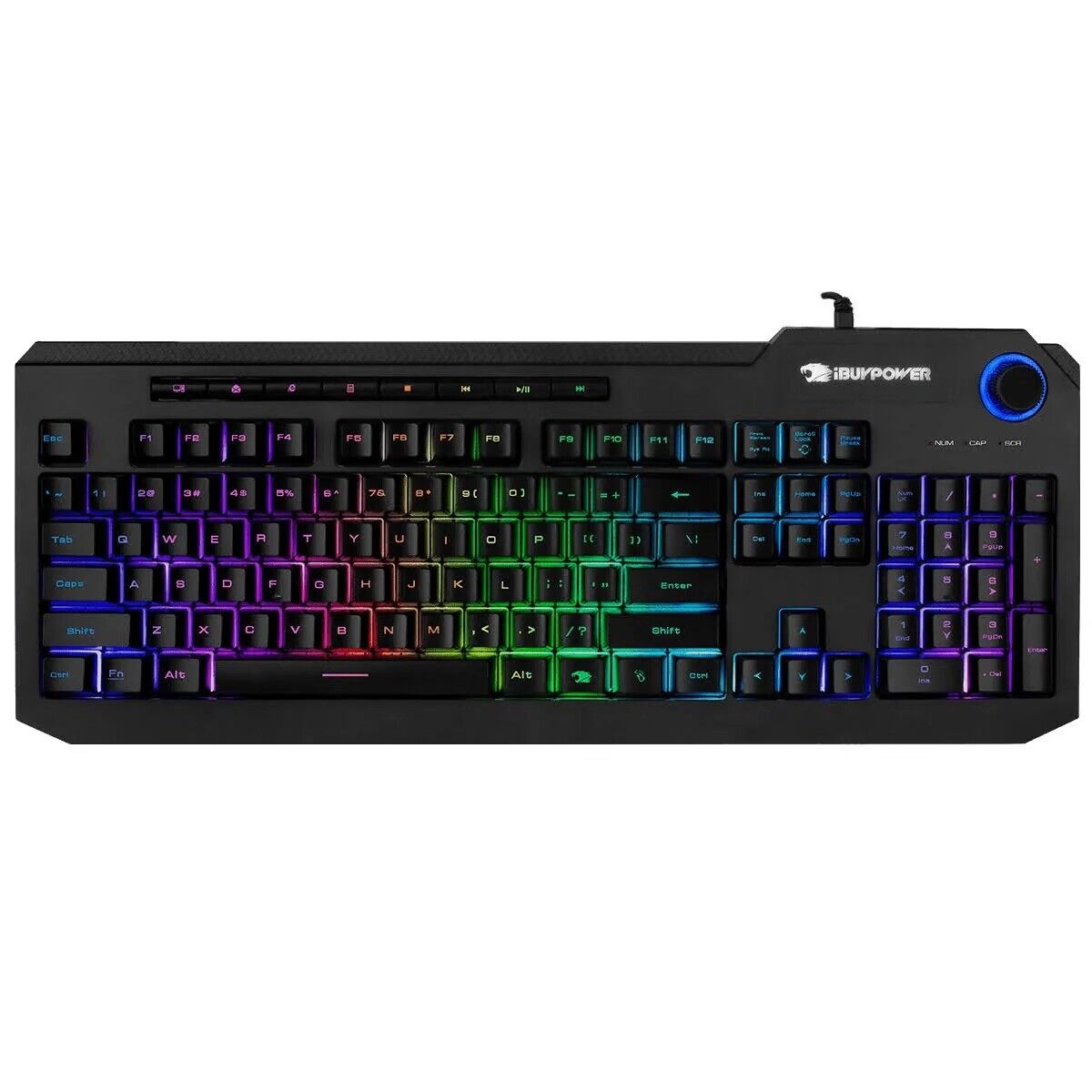 iBuyPower IBP Ares M2 Gaming Keyboard RGB Lighting- Spill Resistant - New In Box