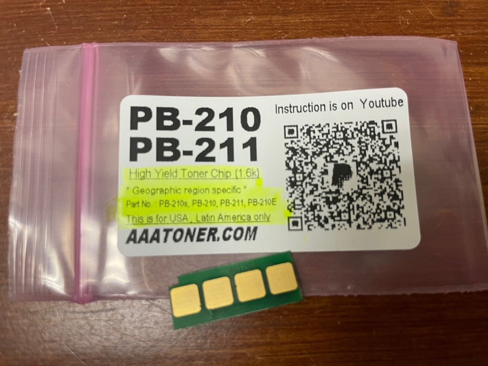 Toner Chip Refill for PB-210s, PB-210, PB-211, PB-210E Pantum P2500, P2500W