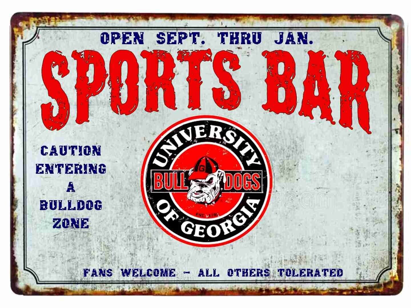Georgia Bulldogs Sports Fans Welcome Mouse Pad Tin Sign Art On Mousepad