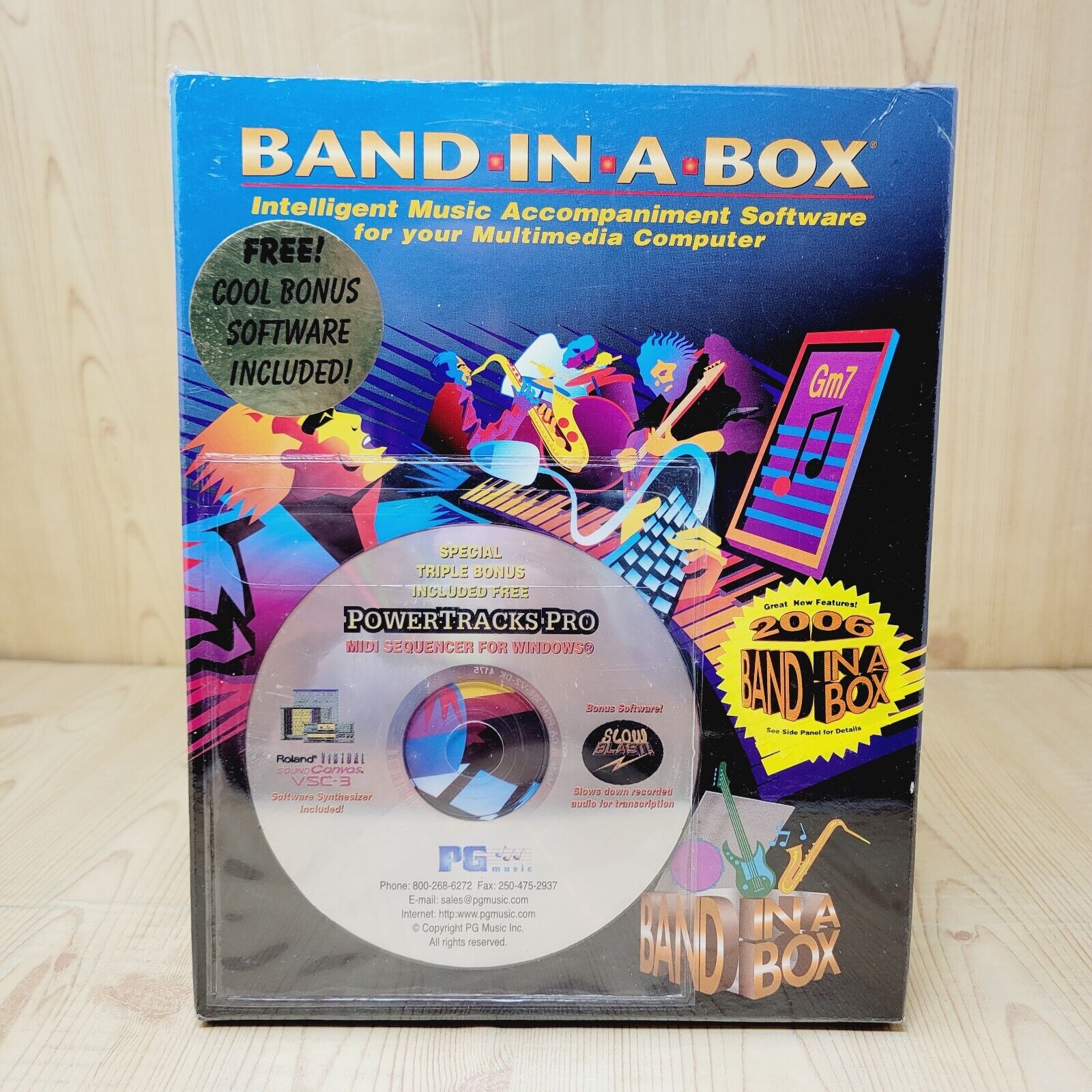 Sealed Band in A Box 2006 PG Music Software For Windows PC  PowerTracks Pro Midi