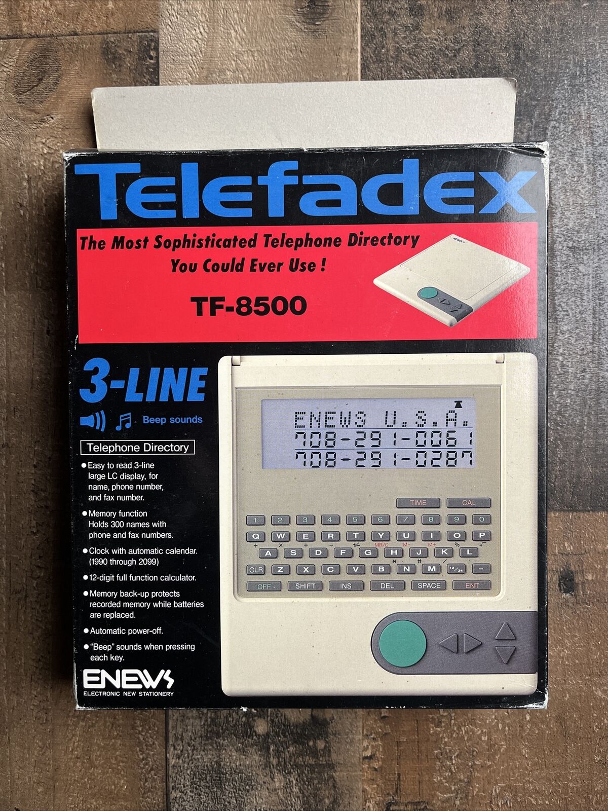 VtG NOS 90s Pilot TELEFADEX Discontinued Telephone Phone Directory TF-8500 *RARE
