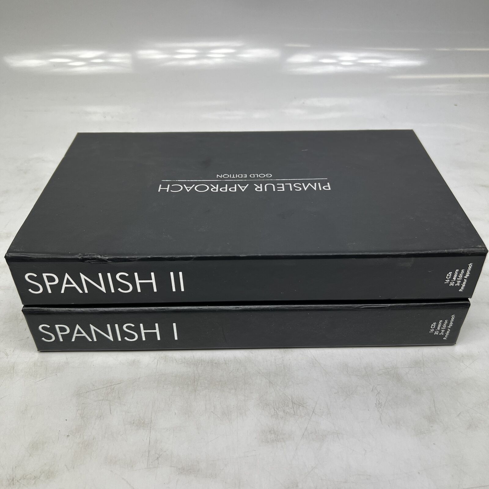 Compleat Set Of Spanish 1 & 2 Pimsler Approach 30 Lesson CD\'s (16 CD\'s Each)