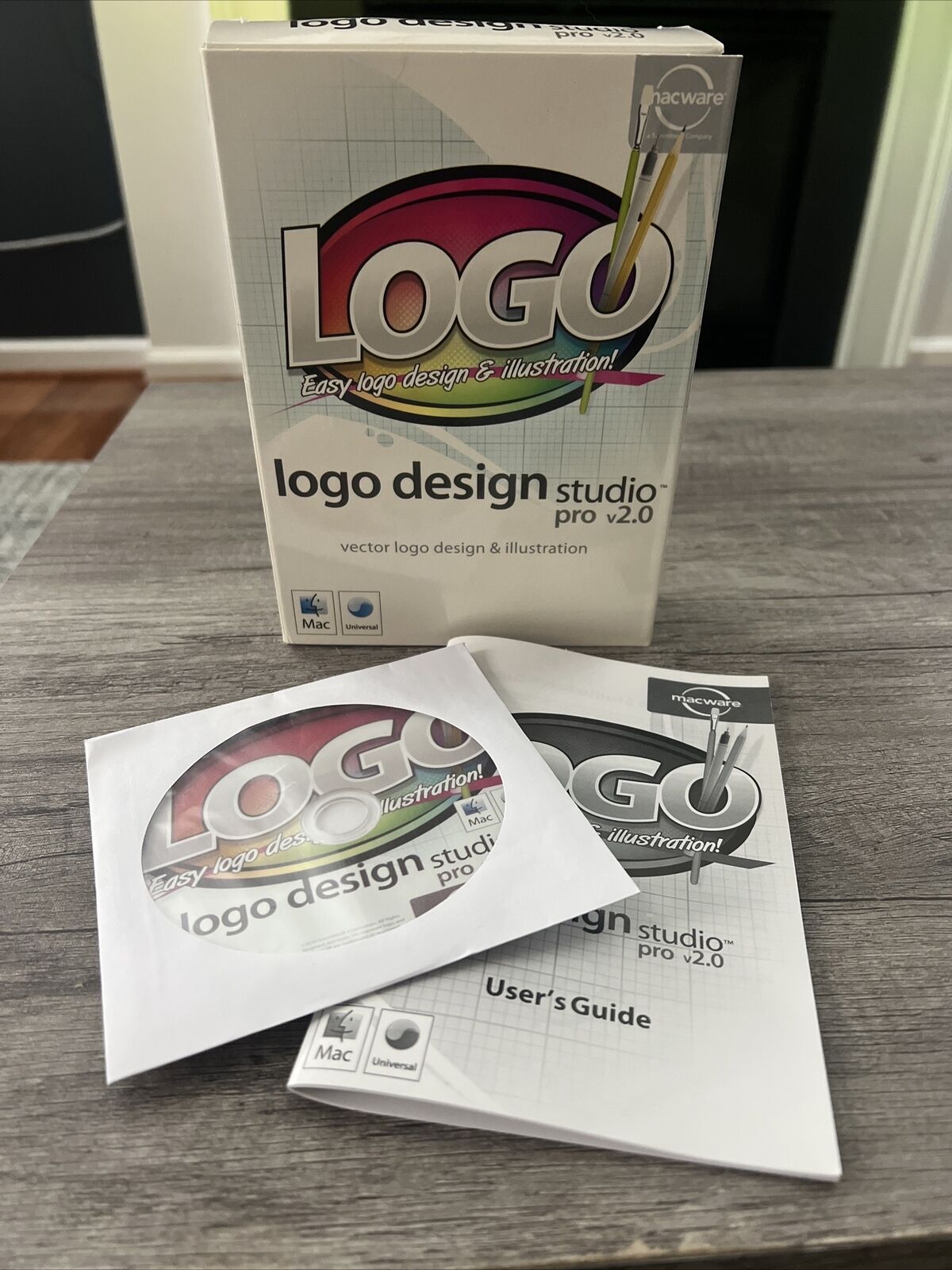 Logo Design Studio Pro V2.0 Macware Universal MAC Fonts Editable Graphics Bezier