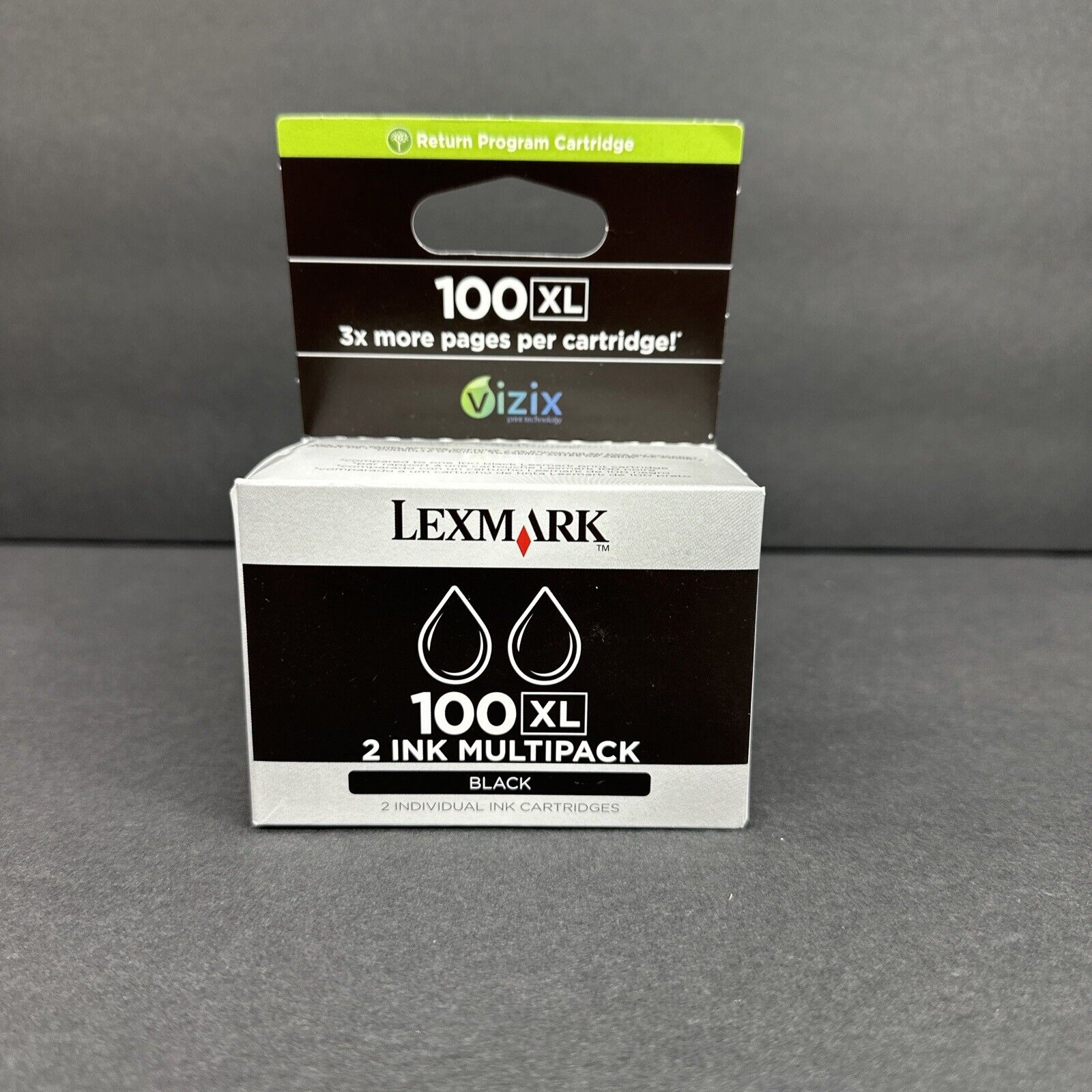 Genuine Lexmark 100 XL - 2 Pack Black Ink Cartridge New Sealed OEM Printer