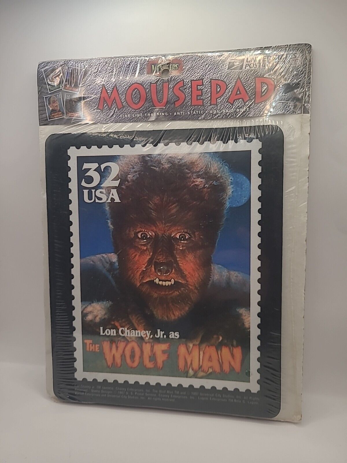 THE WOLFMAN Classic Universal Monsters Stamp Mousepad Lon Chaney Jr. (1997) USPS