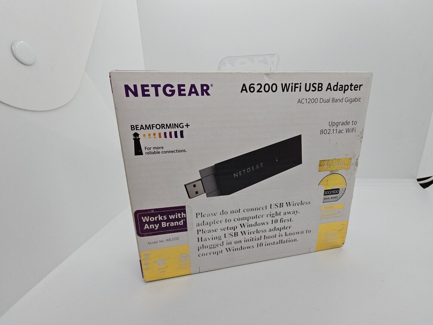 SEALED NetGear A6200-100NAS WiFi USB Adapter AC1200 Dual Band Gigabit 802.11ac