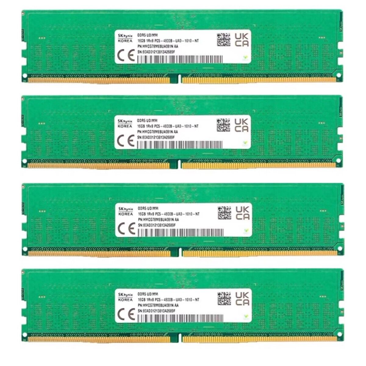 Hynix 64GB (4X16GB) DDR5 DDR5 4800MHz PC5-38400 UDIMM Memory Ram HMCG78MEBUA081N