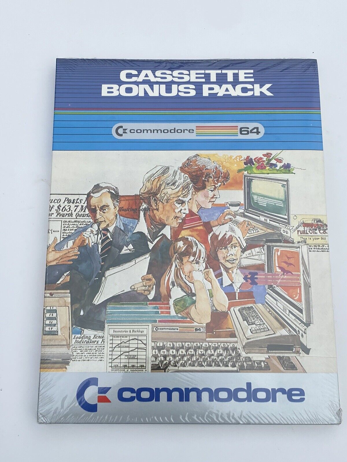 Commodore Cassette Bonus Pack 64 Vintage Computer Sealed