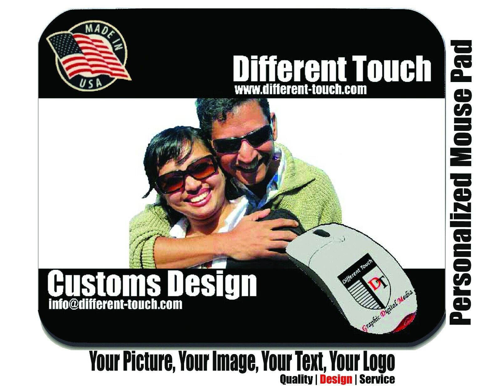 Custom printed mouse pad Photo  logo design Image or text  personalized mousepad