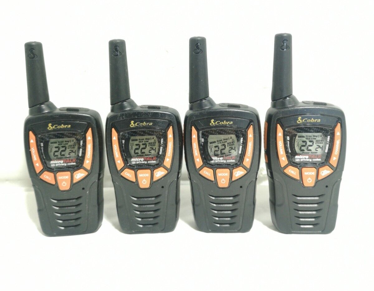 X4 - Cobra ACXT345 Radios Walkie Talkie W/ Beltclip VOX 5 Call Alert
