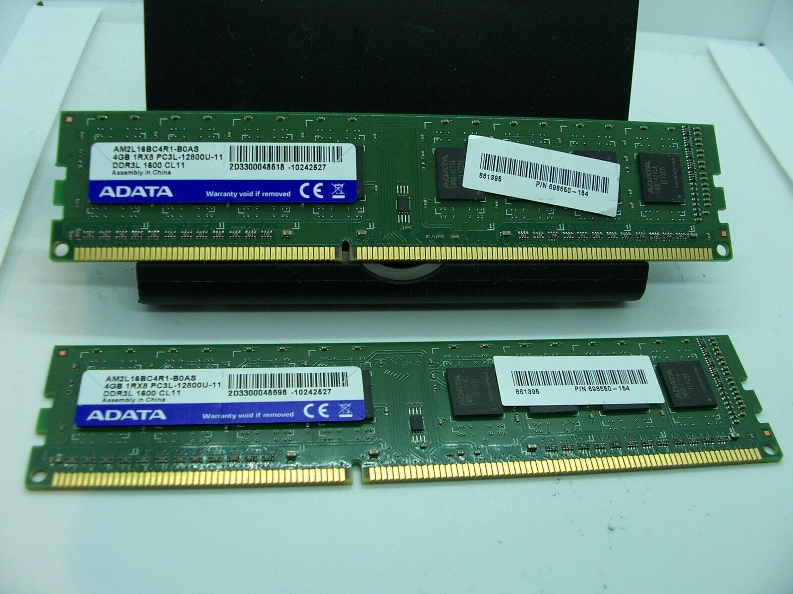 ADATA 4GB (2 PIECES) PC3-12800U DDR3L 1600 Desktop PC Memory AM2L16BC4R1-B0AS