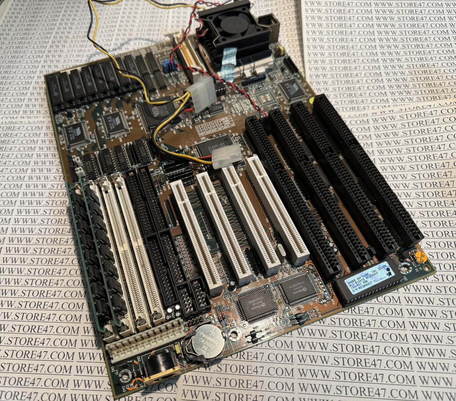 Vintage Intel Pentium 90Mhz Socket 7 Motherboard with 8mb memory and cables