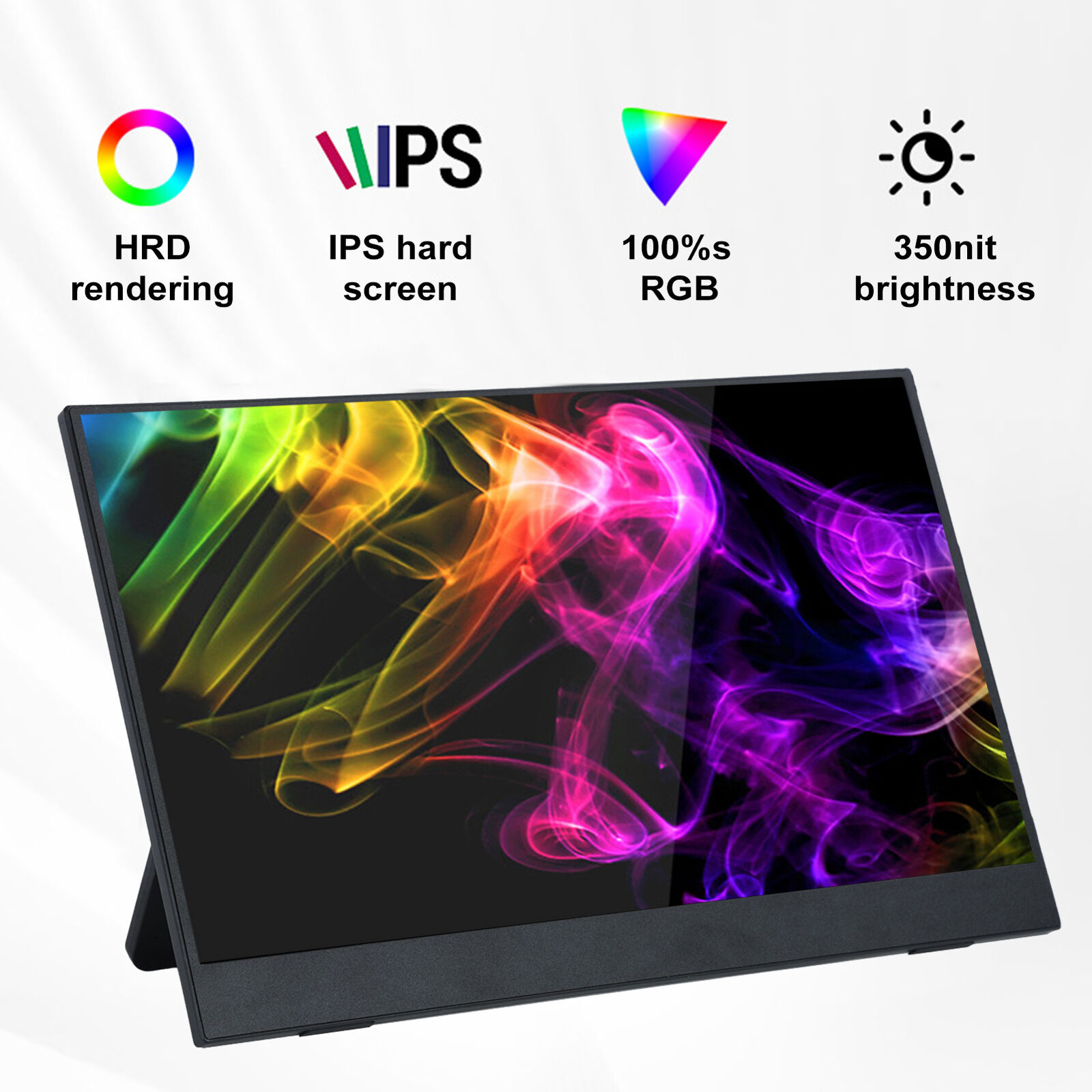 14-inch 1080p Monitor Portable Screen with 1920x1080p Ips Display Built-in