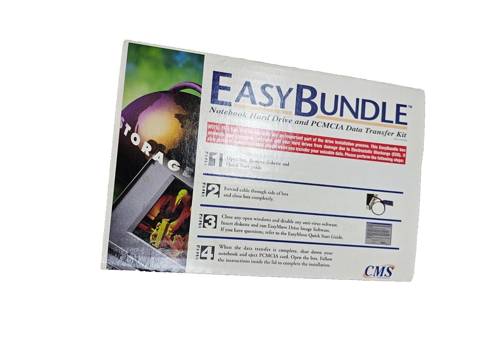 Vintage CMS EasyBundle PCMCIA to Notebook HDD Data Transfer Kit New