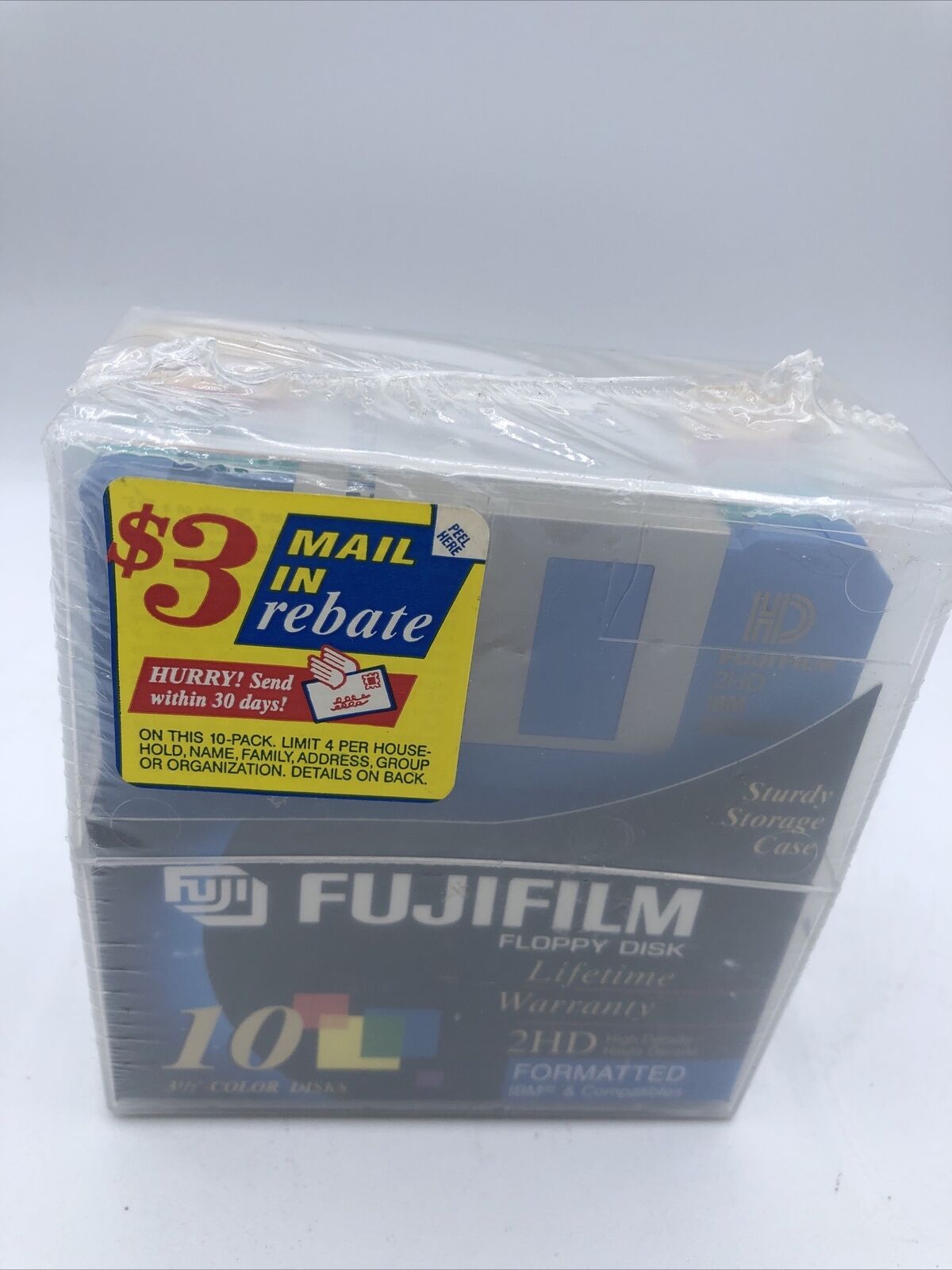 FUJIFILM Fuji MF2HD 10 Color Pack Floppy Disks 1.44MB 3.5\