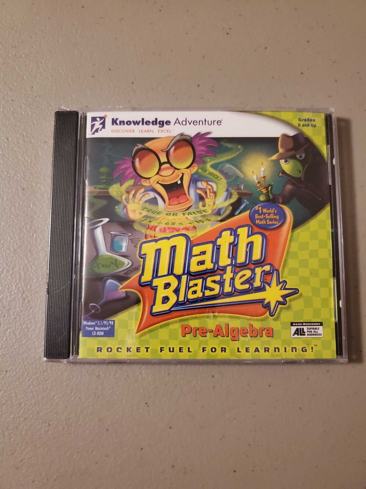 NEW Sealed Math Blaster CD-ROM Software Game  Pre-Algebra Windows 98/95  PC   *+