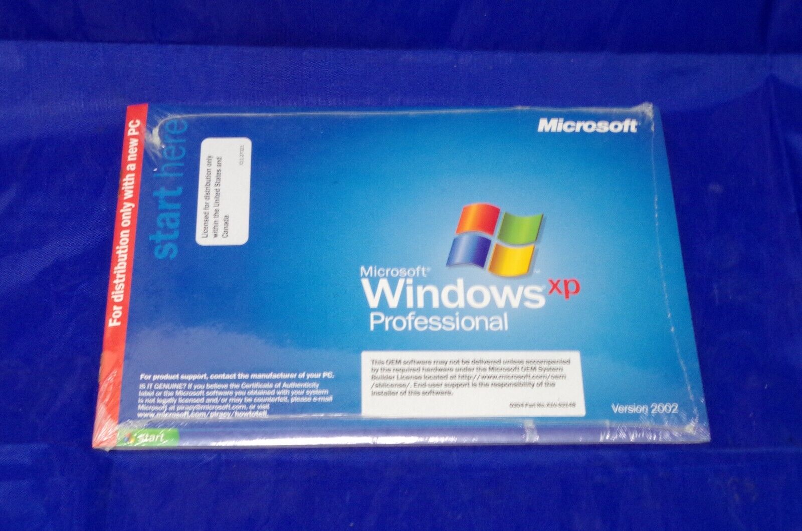MICROSOFT WINDOWS XP PROFESSIONAL w/SP2 FULL OPERATING SYSTEM MS WIN PRO 32 Bit
