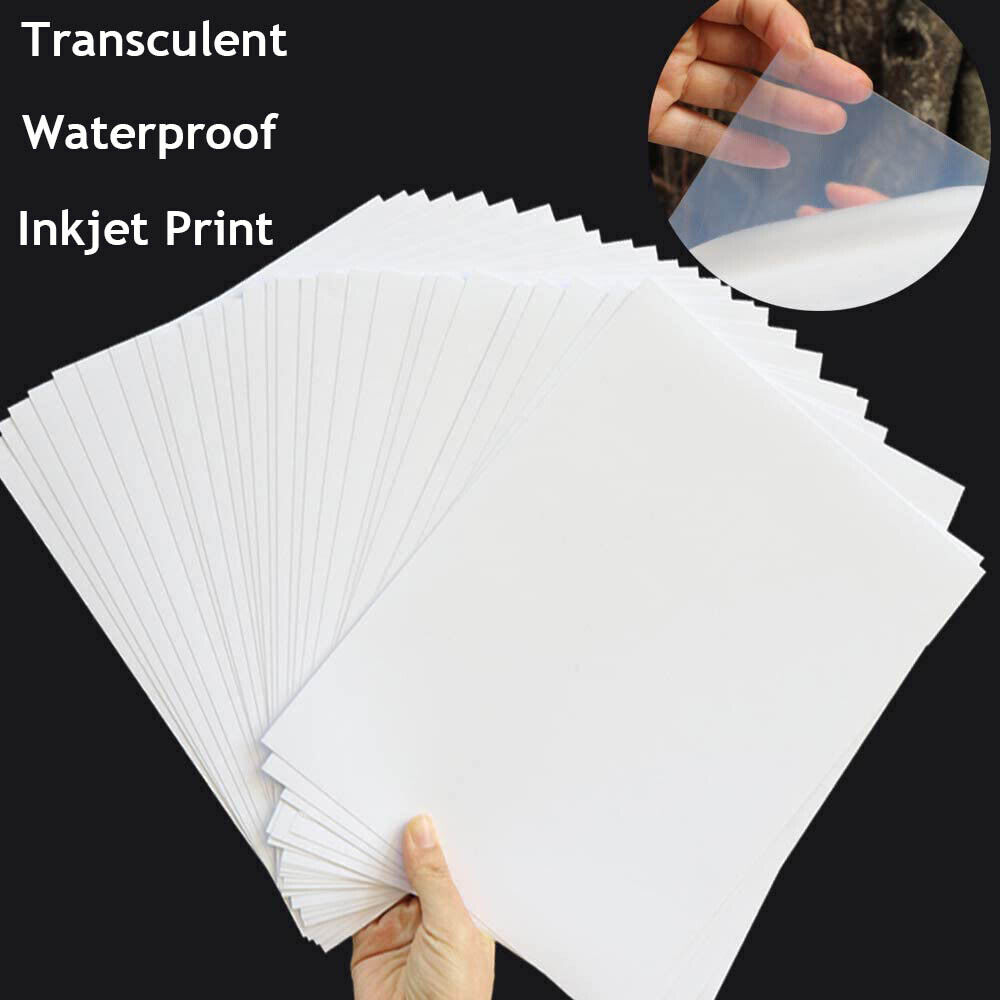 A4 Printable Vinyl Sticker Paper For Inkjet & Laser Printer Adhesive DIY Decal