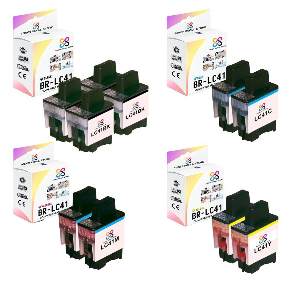 10PK TRS LC41 BCMY Compatible for Brother DCP110C DCP120C, MFC210C Ink Cartridge