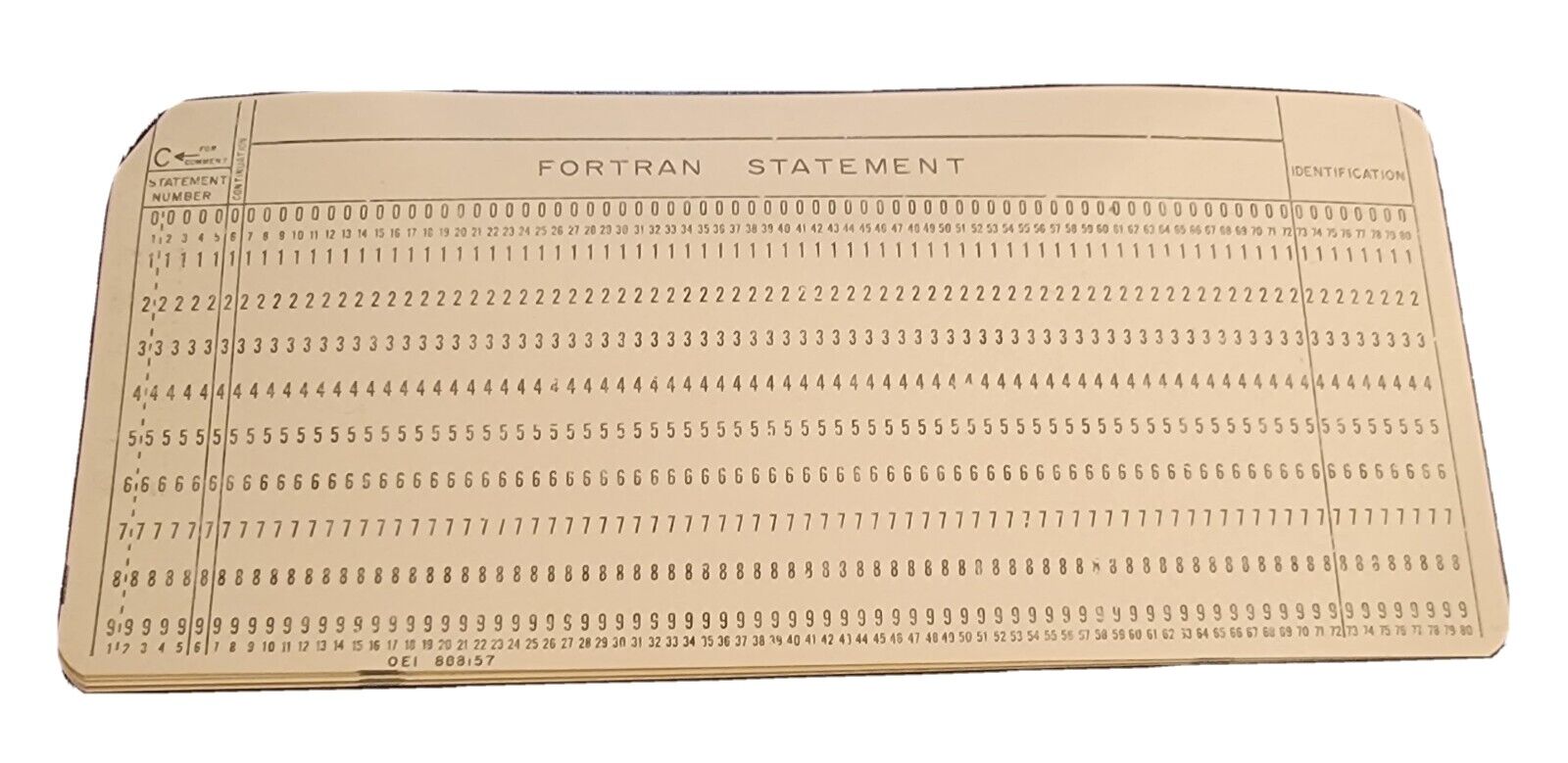 Lot 10 Vintage IBM FORTRAN Computer Data Punch Cards Unused 