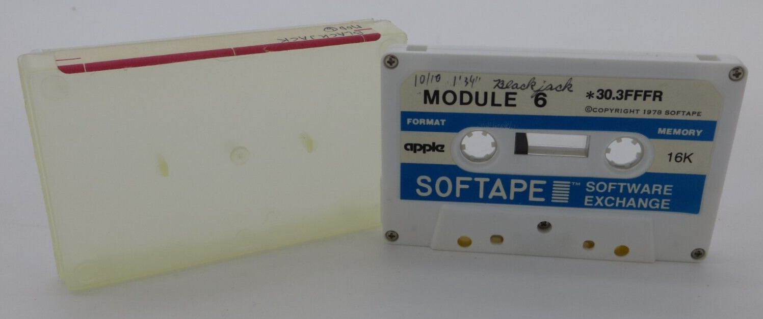 1978 APPLE Computer Cassette Module 6 Softape Software Vintage HTF RARE 16K