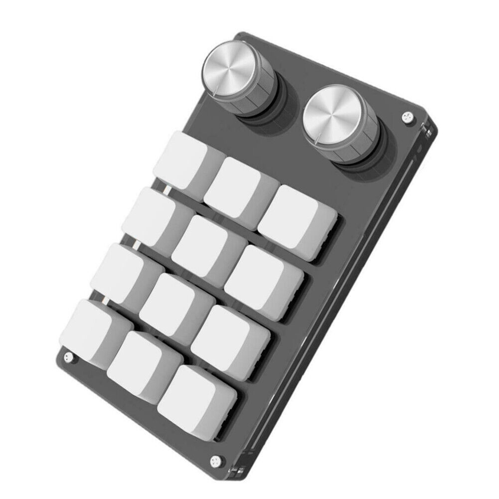 USB Knob design Mini 12-Key Mechanical Keyboard Programmable Keys Keypad e