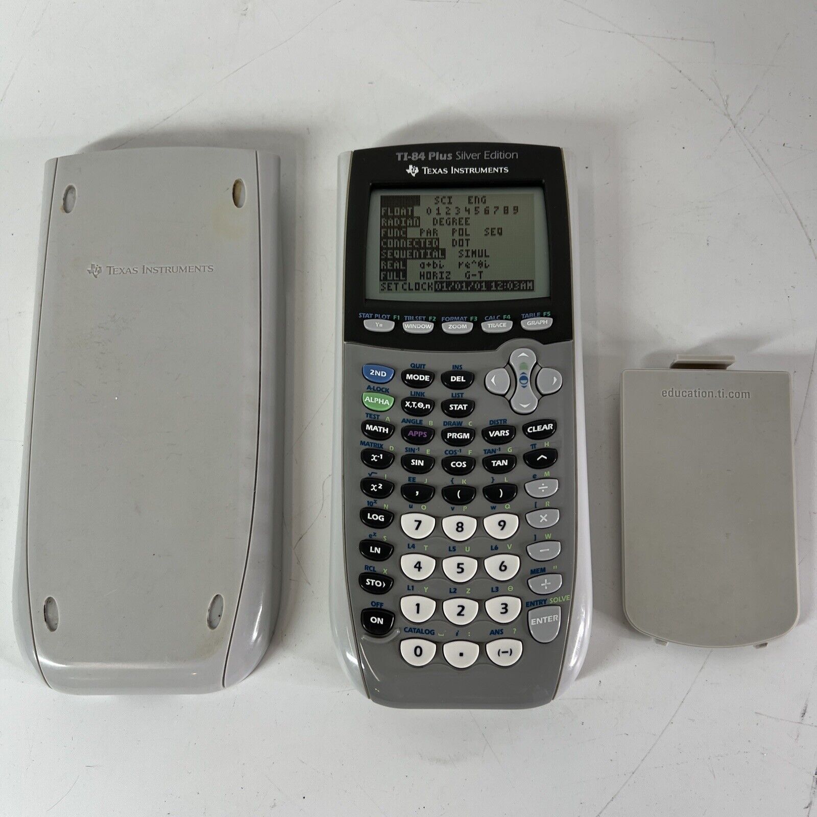 Texas Instruments TI-84 Plus Silver Edition Graphing Calculator w/ Cover Tested