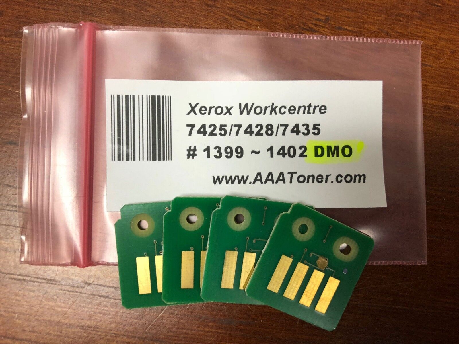 4 x Toner Chip for Xerox Workcentre 7425 7428 7435 Refill (1399 - 1402 DMO)