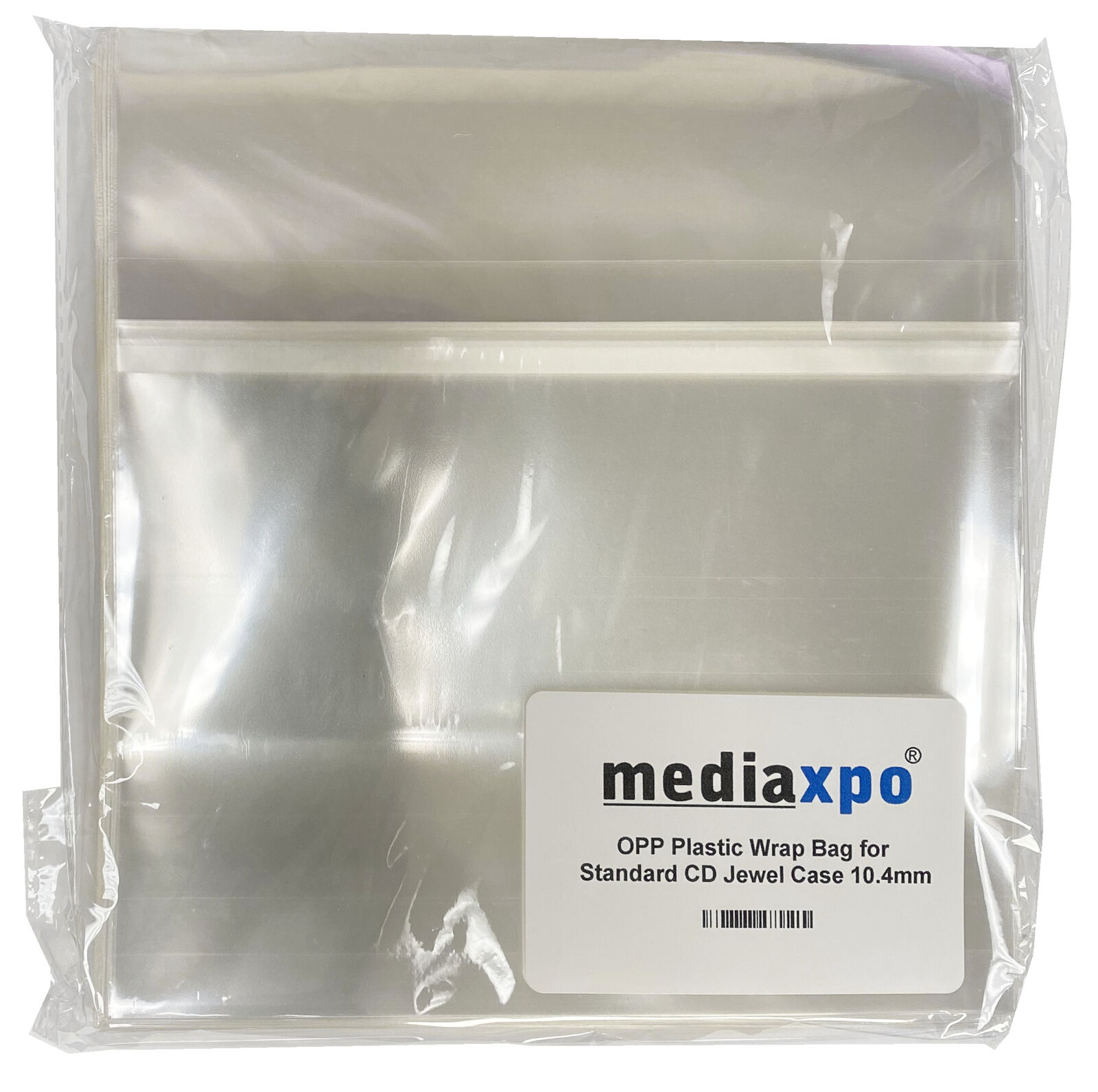 Resealable Clear OPP Bags for 10.4mm Standard CD Jewel Case Lot