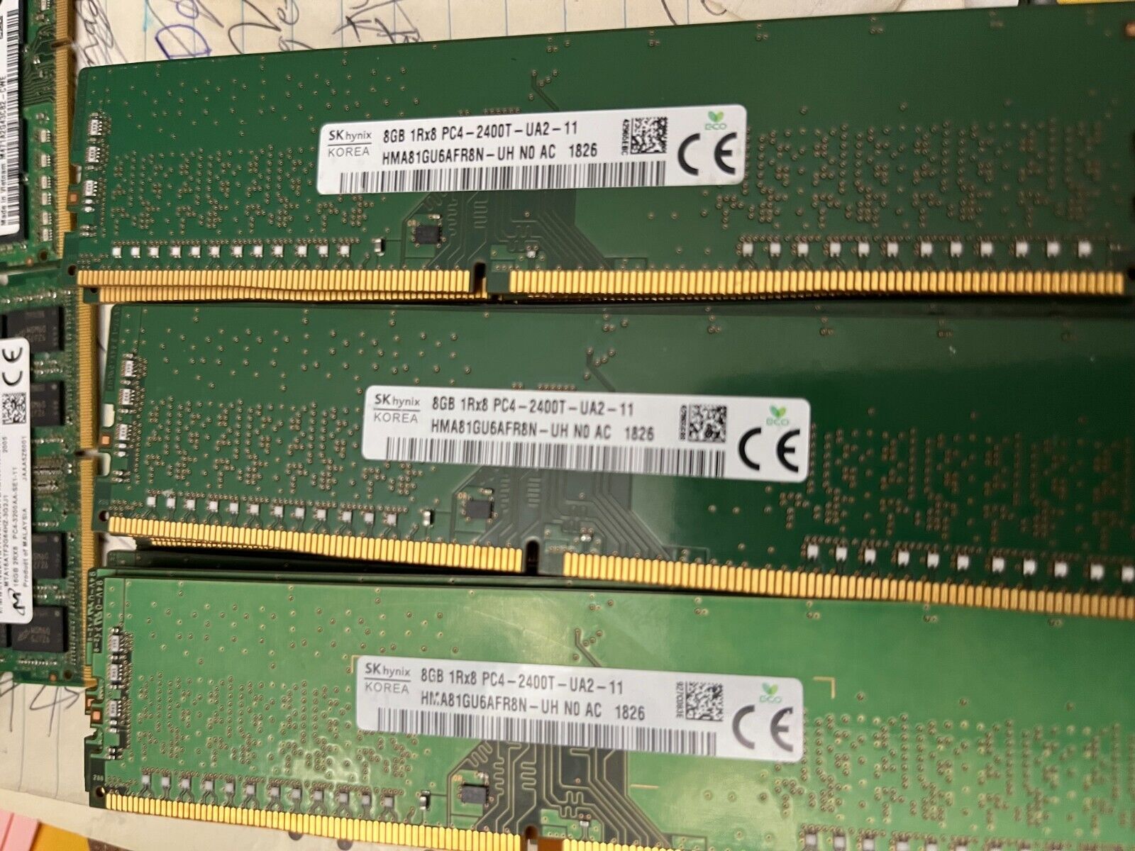 Lot of 26 x  SK Hynix 8GB 1Rx8 PC4-2400T Memory RAM HMA81GU6AFR8N-UH