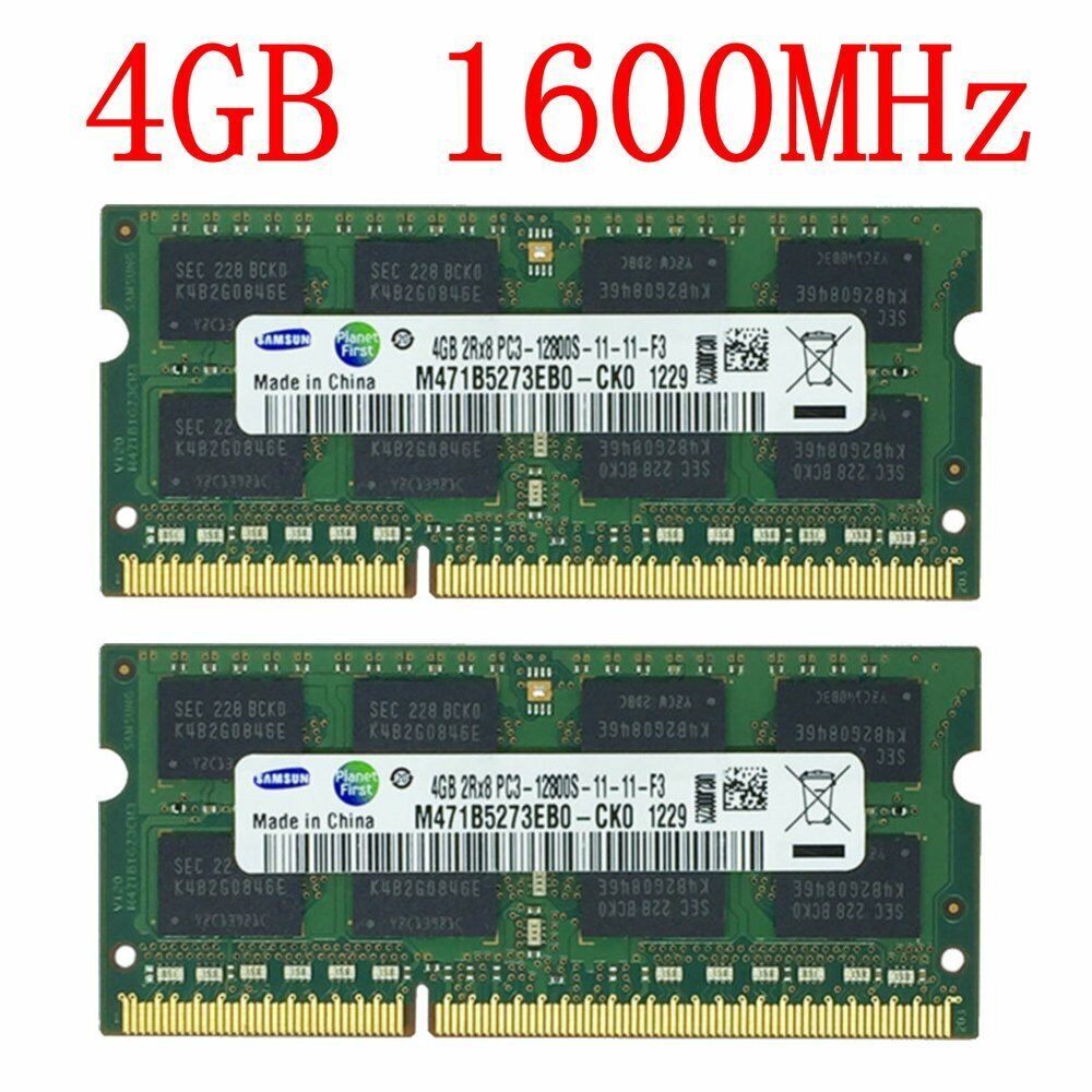 8GB 2x 4GB / 1GB PC3-12800S DDR3 1600MHz 204Pin CL11 Laptop RAM For Samsung LOT
