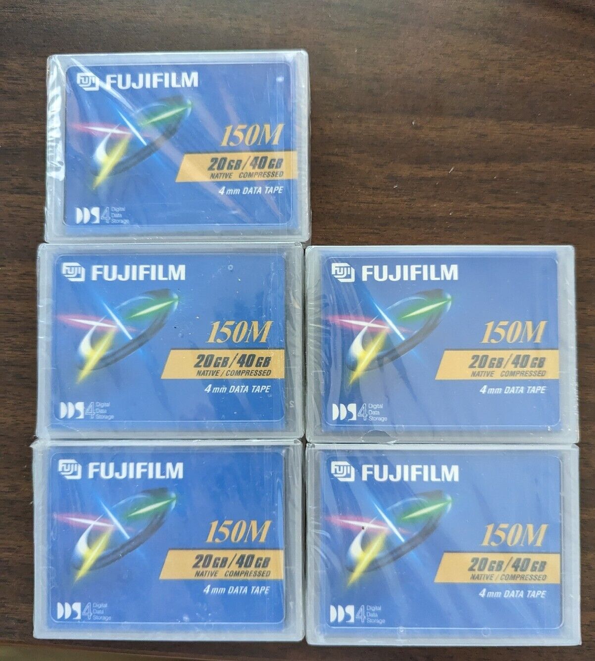 Fujifilm 150M DAT DDS 4mm Data Tape 20GB 40GB Cartridge Lot of (5) New