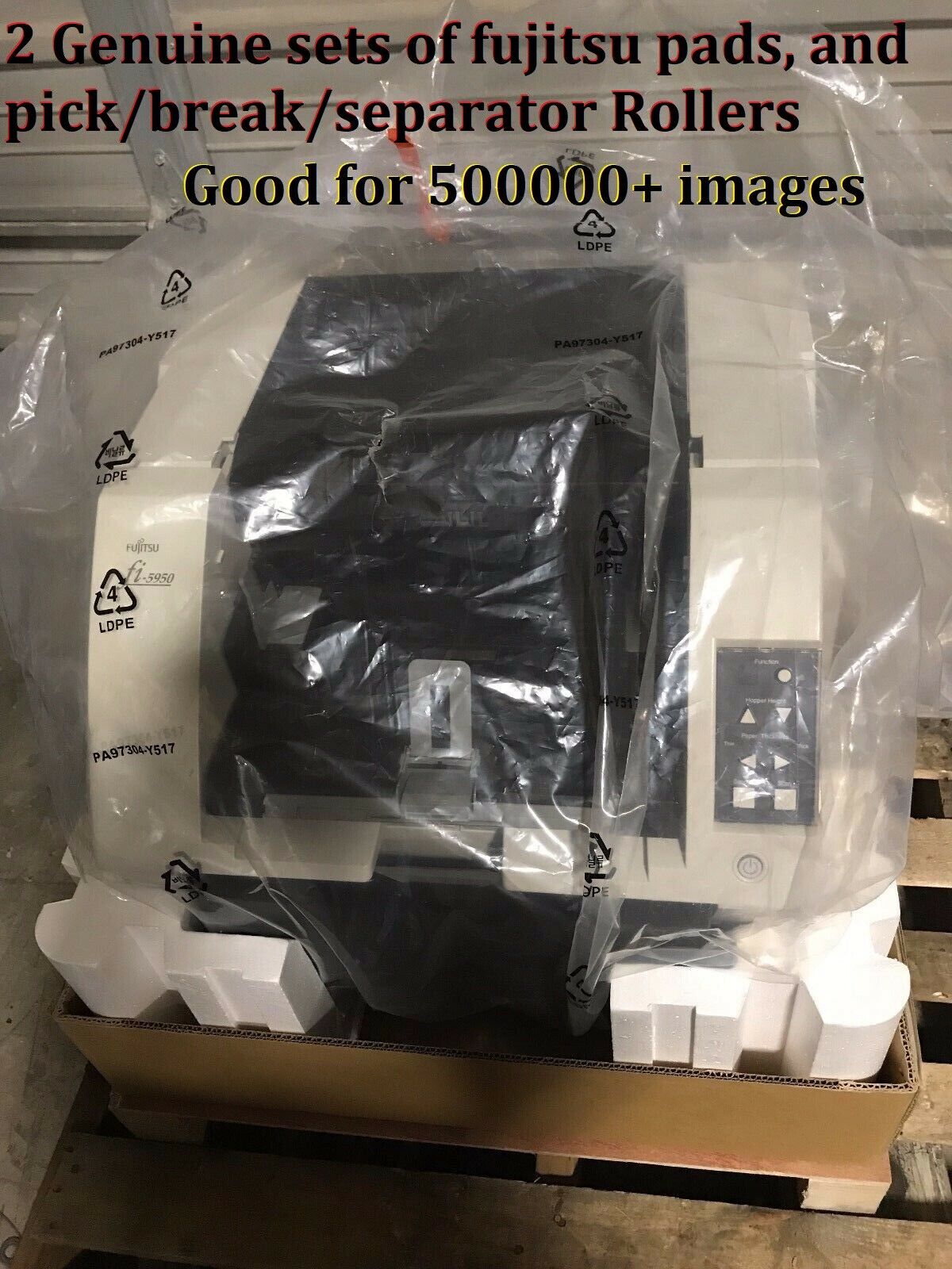 One Fujitsu Fi-5950 Sheet Fed High Speed Document Scanner 600 DPI, 25K 68K Scans