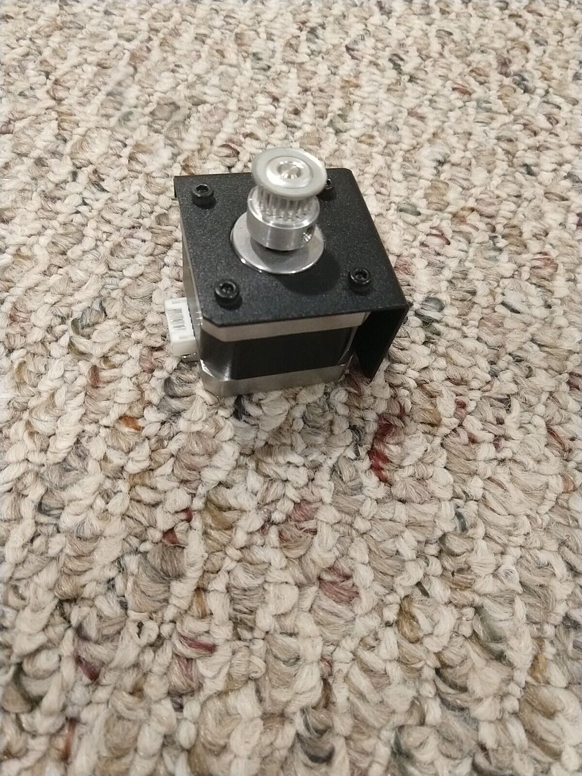 Monoprice Maker Select Y Axis Motor Stepper Motor with mount and pulley.
